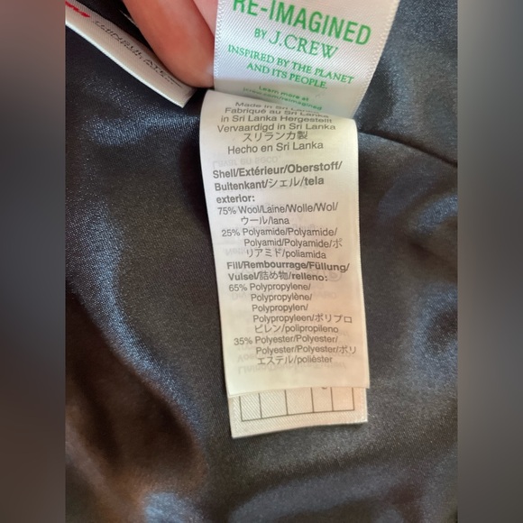 J. Crew Classic Lady Day Navy Blue Wool Blend Mid-Weight Coat Classic Old Money - Picture 14 of 15